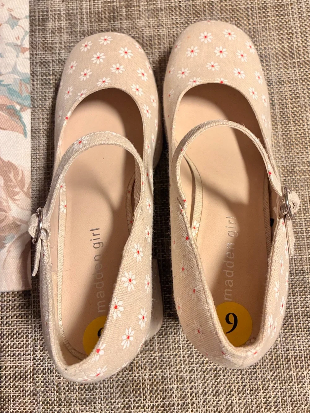 New Madden Girl 9 Mantel Daisy Floral Platform Mary Jane Heels